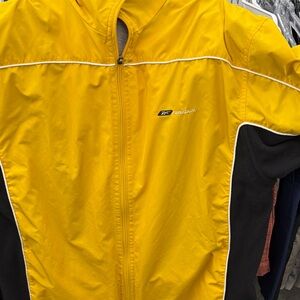 Reebok Men's Vibrant Yellow and Black Windbreaker